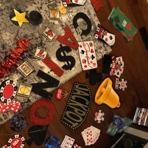 Casino party decor